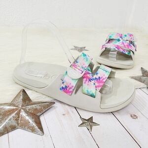Chaco Chillos sandals slide light tie-dye rainbow size 9